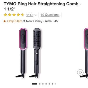 Black and Pink Hair Straightening Comb